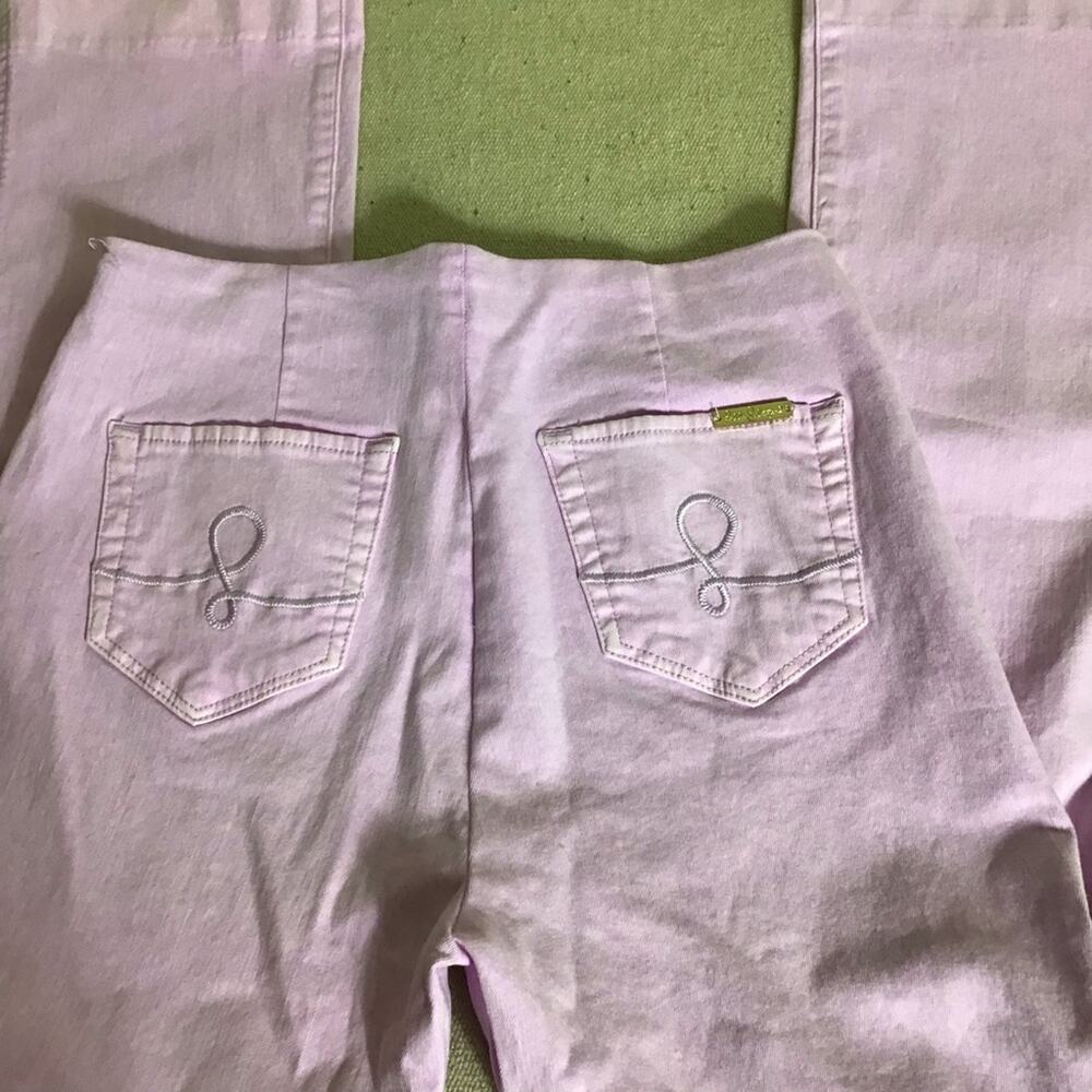 Lilly Pulitzer Women high Rise Crop Jeans Sz.8 lilac NWT Resort Wear Preppy